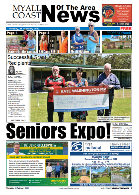 Myall Coast News Of The Area 24 February 2022