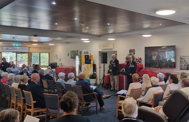 Residents of Peter Sinclair Gardens reflect ahead of Anzac Day services