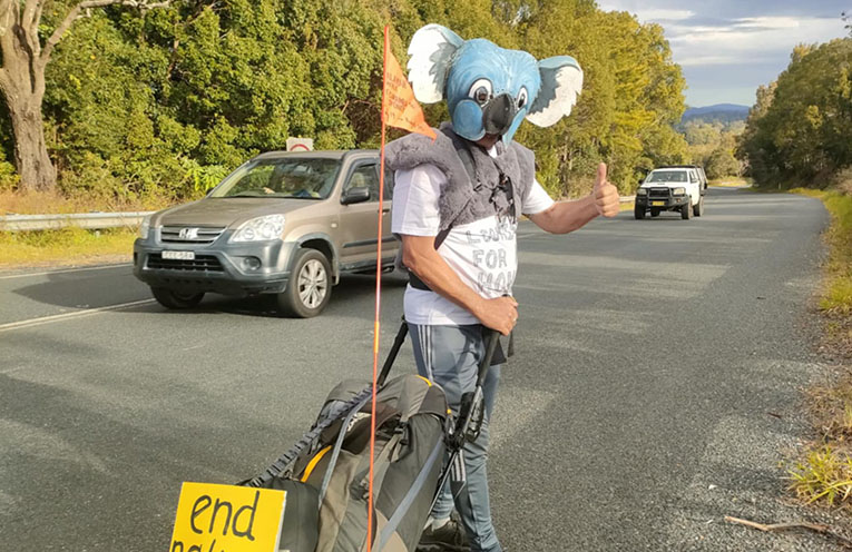 70yo walking from Coffs Harbour to Sydney to demand urgent action on Great Koala National Park