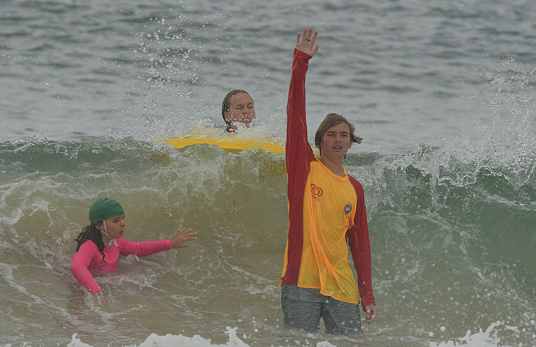 Jack Alterator joins family members on patrol of Hawks Nest Beach