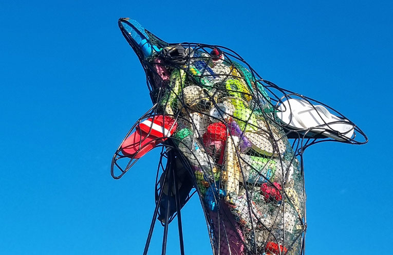 Black Dolphin statue returned to Bennetts Beach