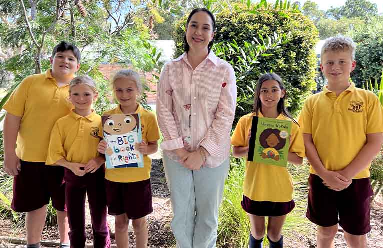 Cohan, Bonnie, Harper, Moana and Xavier, with Zoe Robinson.