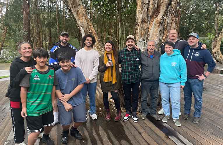 The organising committee at Murrook Culture Centre planning the event. Photo: supplied.