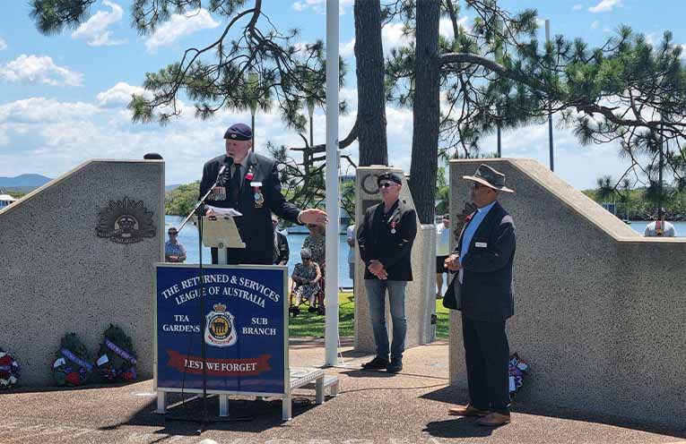 Remembrance Day commemorated with traditional Tea Gardens service