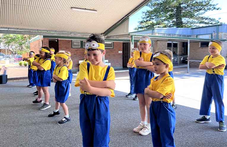 Kindergarten students perform at Grandparents Day. All photos: Tea Gardens Public School.