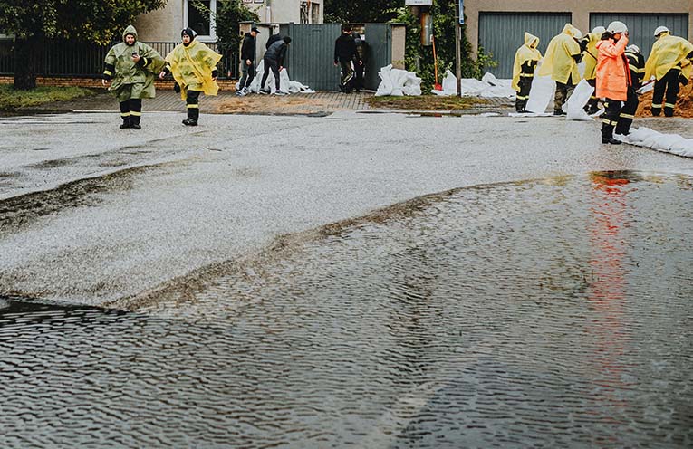 Support for community recovery after flood