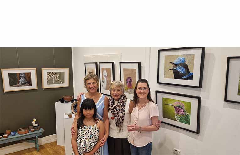 The four featured artists: (l-r) Margaret Churton, Chez Rands, Jade Phoenix Isaac and Katie Anderson,
Photo: Thomas O’Keefe.