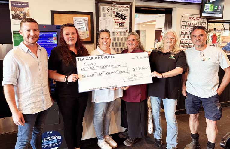 Tea Gardens Hotel donates to local charities
