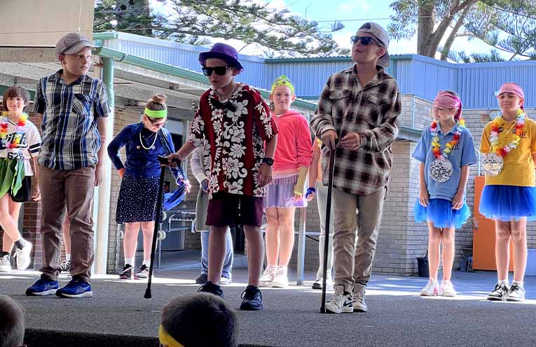 The Year 4/5 “Thunder Class” performing.