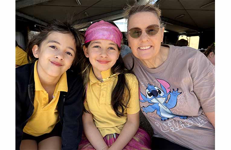 Evan and Lily enjoying time with their Nanna.