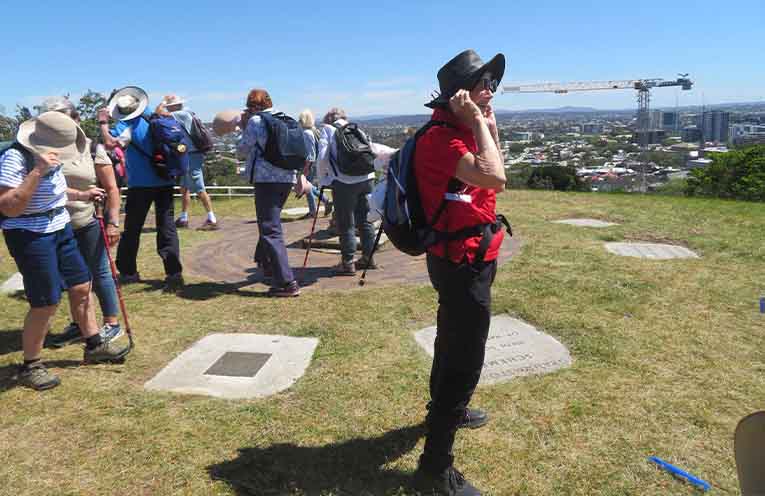 It was a very windy day at the Newcastle Obelisk. Photo: Bea.