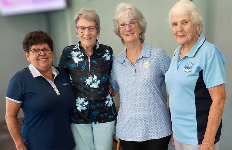 Division 2 Winners Pauline Barham, Robyn Richardson, Carol Wiggins and Di Smith.