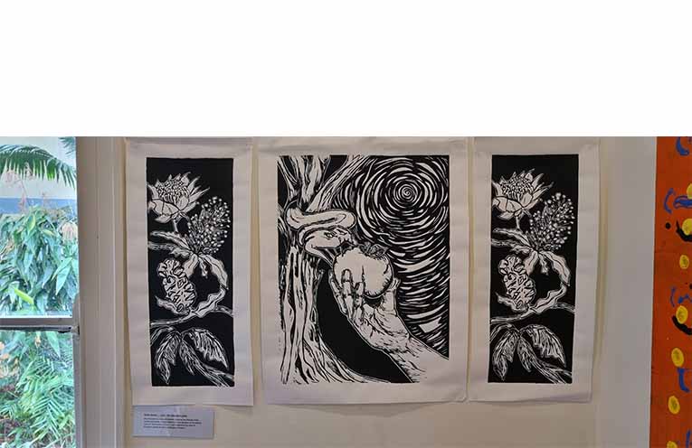 Blake Taylor’s prints, ‘The Garden of Eden’. Photo: Thomas O’Keefe.