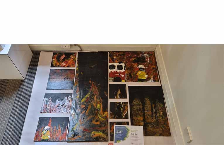 Zarlii Ray’s ‘Embers of Courage’ series. Photo: Thomas O’Keefe.