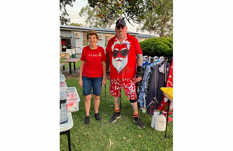 Sandra and Damo were two of the jolly stall holders. Photo: TG Lions.