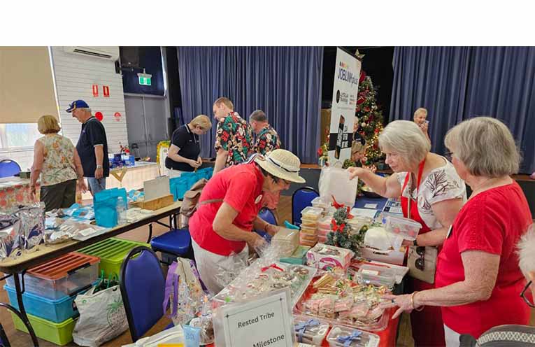 The Red Cross members brought plenty of baked goods. Photo: TG Lions.