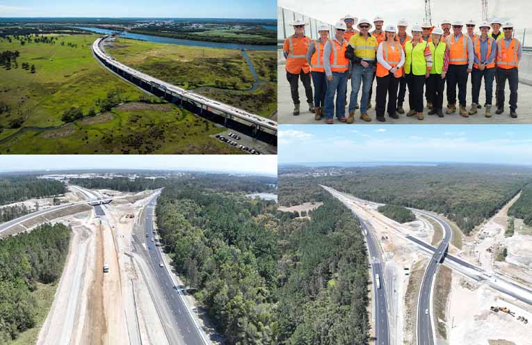 Major milestone reached with final bridge pilings installed on M1 to Raymond Terrace extension