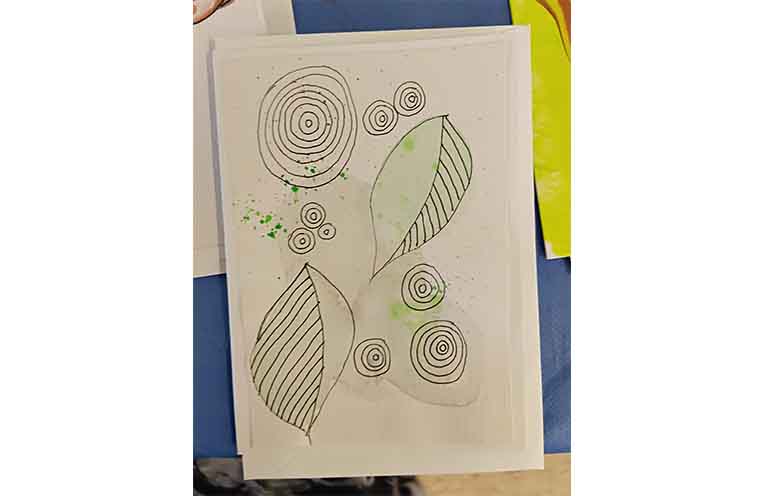 One of the cards being lovingly created. Photo: MU3A.