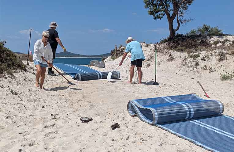 MobiMats renewed for rest of summer at Jimmys Beach in Hawks Nest