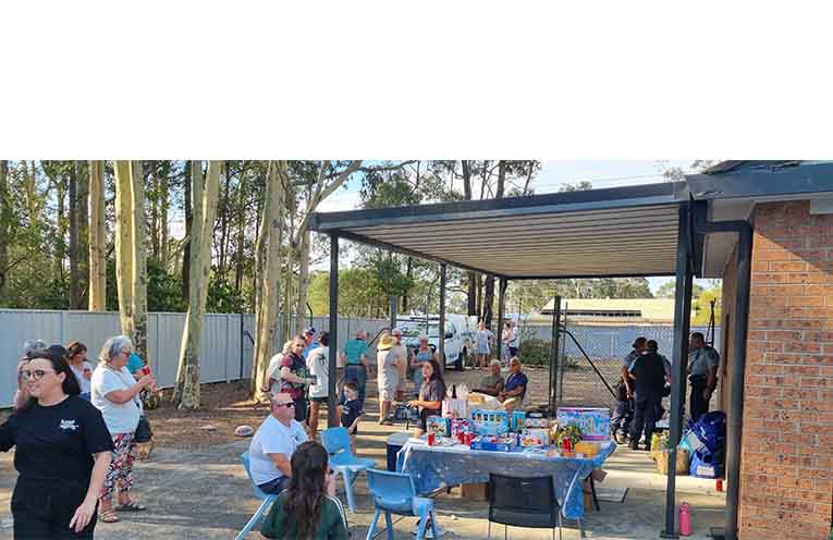 Karuah locals touring the station. Photo: Thomas O’Keefe.