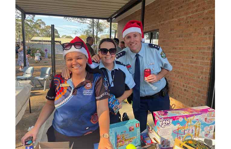 ACLO Jemma McLeay, YLO S/C Leanne Mann and Inspector David Donovan at Karuah. Photo: PSHPD.