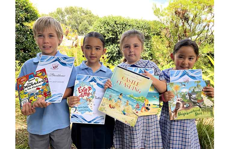 Year 1 Milky Way Class Award Winners Brodie, Queenie, Isla and Lola. Photo: TGPS.