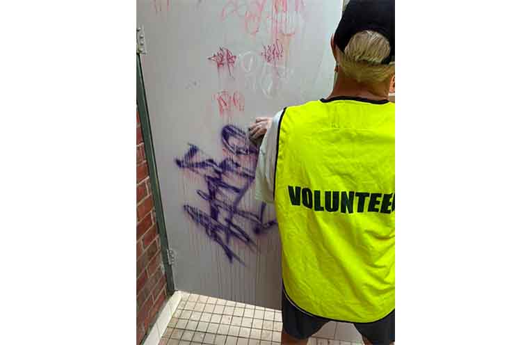 Local volunteers keep public amenities clean and usable. Photo: HNTGPA.