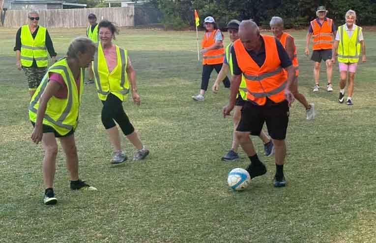 Tea Gardens walking soccer