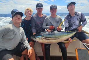 Young angler Sean Leeman tags 92.8kg blue marlin at Port Stephens Game Fishing competition