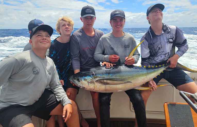 Young angler Sean Leeman tags 92.8kg blue marlin at Port Stephens Game Fishing competition