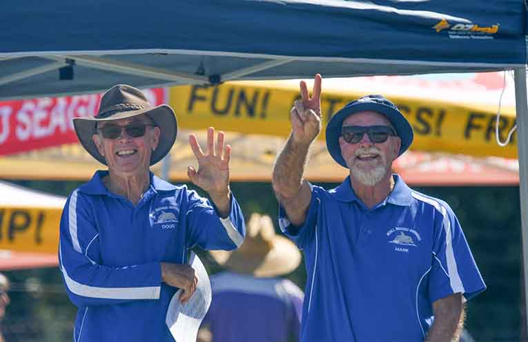 Doug and Mark from the Myall Masters. Photo: Christine Dunning.