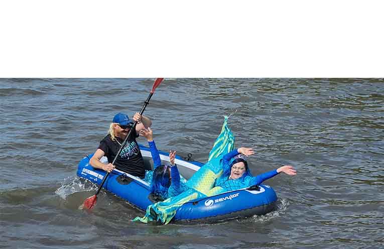 One fisherman caught some mermaids to join in the fun. Photo: Thomas O’Keefe.
