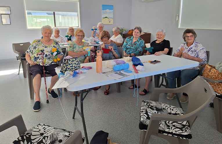 Some of the Trauma Teddies produced by Tea Gardens Red Cross. Photo: Thomas O’Keefe.