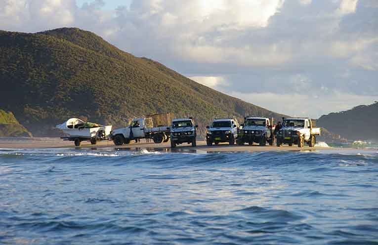 Commercial fishers wait patiently for the mullet to arrive.