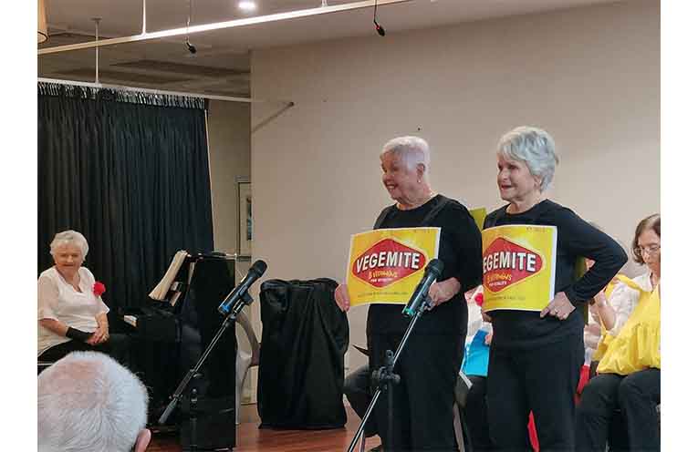 Two happy little Vegemites led the first ad break jingle. Photo: Thomas O’Keefe.