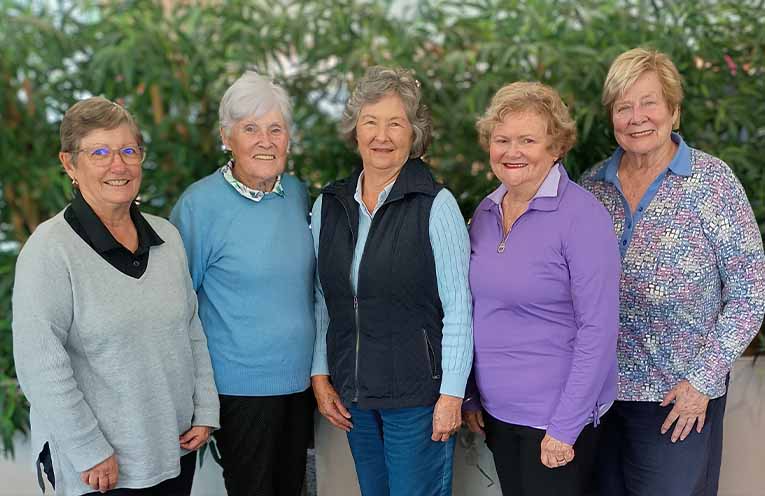 Thursday's Lady Vets winners Debbie, Elsa, Dawn, Robyn and Rhona.