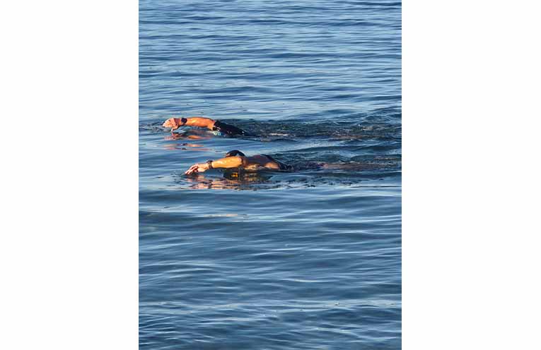 Proof they took to the waters. Photo: Supplied.