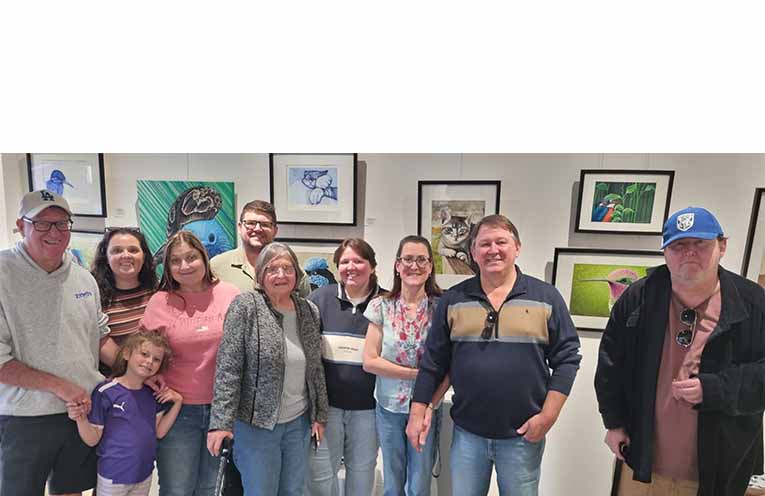 Jade’s extended family came to town to celebrate the exhibition. Photo: Thomas O’Keefe.