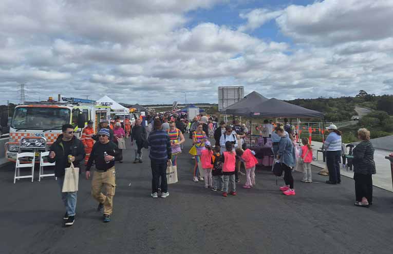 Information stalls, family activities and free food were available at the end of the walk. Photo: Nico Lombardo.
