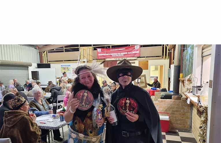 Sharon and Tim won the ‘best dressed’ prizes. Photo: Thomas O’Keefe.