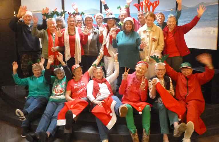 The wet Thursday morning coffee and Christmas in July at Benchmark, July 16 (Photo: Robyn)