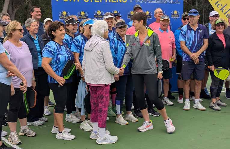 Kate Washington shows her flair at Port Stephens Pickleball Club Skills and Drills Day session