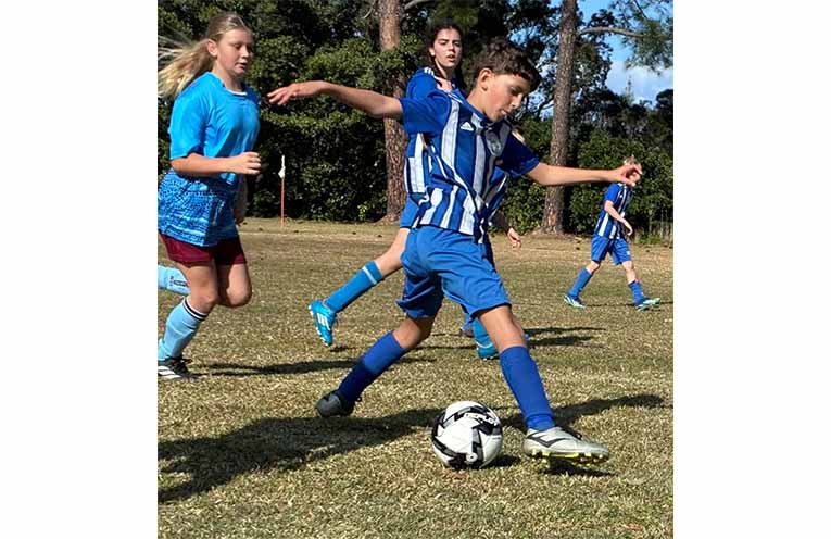 Bulahdelah Bullets’ Oliver Ray at full pace.