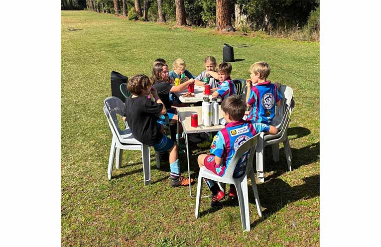 Post game “BBQ snack attack”.