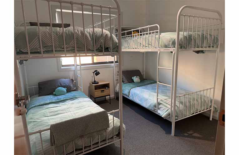 One of the bedrooms prepared for children staying at Aunty Colleen’s Place. Photo: Office of Jodie Harrison.