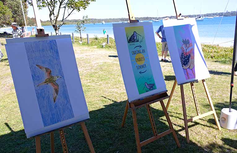 The finalist entries for the Wings over Wetlands competition. Photo: Nico Lombardo.
