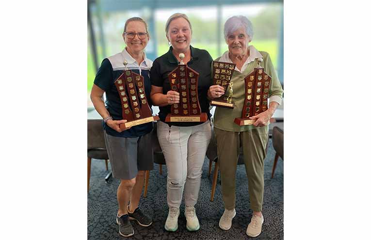 Our 2026 Club Champions are Tanya Sinclair, Kristine McMahon and Elsa Jones.