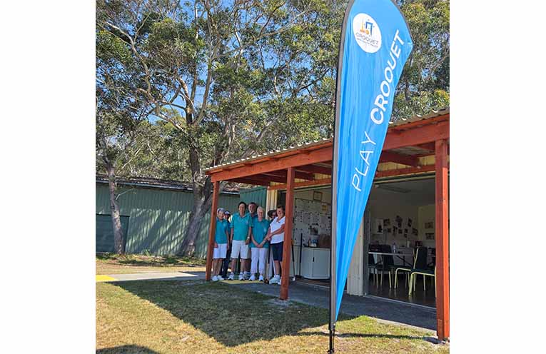 MPCC members enjoying the amenity of the newly constructed awning. Photo: MPCC.