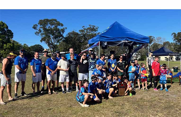 Jubilant “Town of Origin” winners from Karuah and Bulahdelah.
