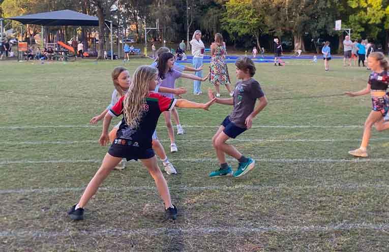 Early enthusiasm was high when Tea Gardens Public School grounds came to life under the feet of budding Little Athletics enthusiasts. Photos: Little Athletics NSW.